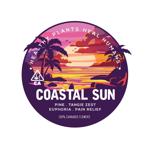 Healing logo with the title 'Emblem design for a Cannabis Dispensary'