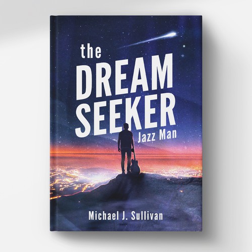 Collage book cover with the title 'the dream seeker book cover'