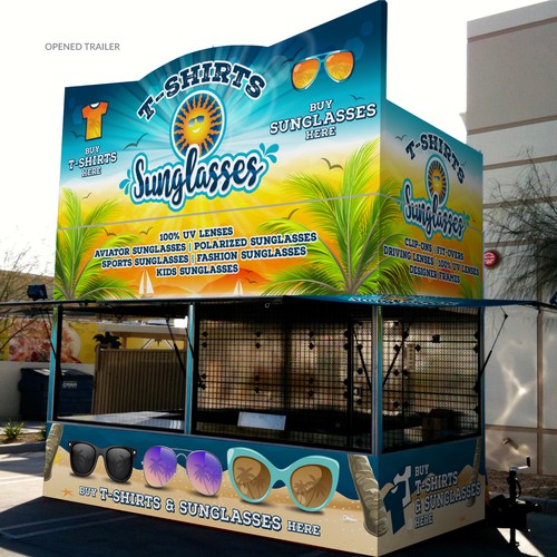 Sunglasses design with the title 'Concession Trailer Full Wrap'