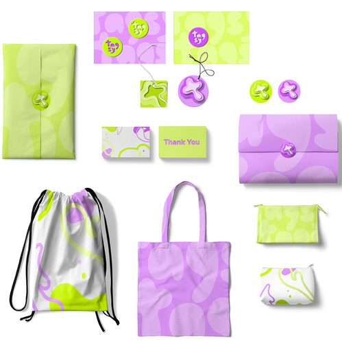 Card brand with the title 'Tagsy Branding components'