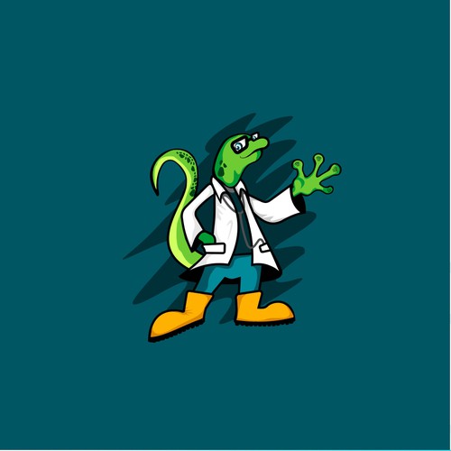 Gecko design with the title 'GECKO MASCOT'