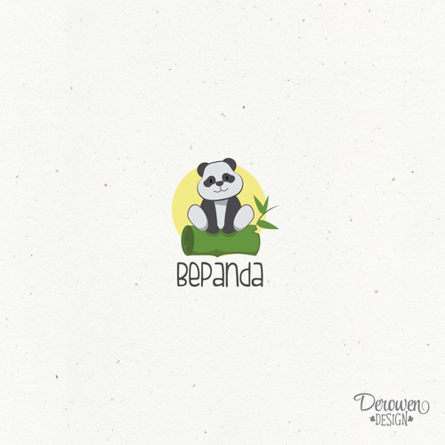 Child brand with the title 'Playing panda logo concept.'