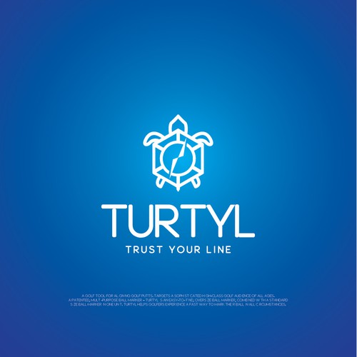 Golf logo with the title 'Clean Logo Design for Turtyl'