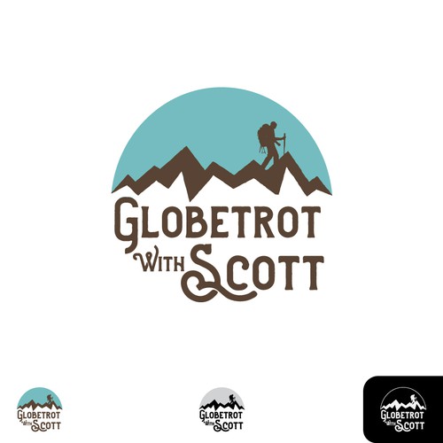 Hiking logo with the title 'Globetrot with Scott'