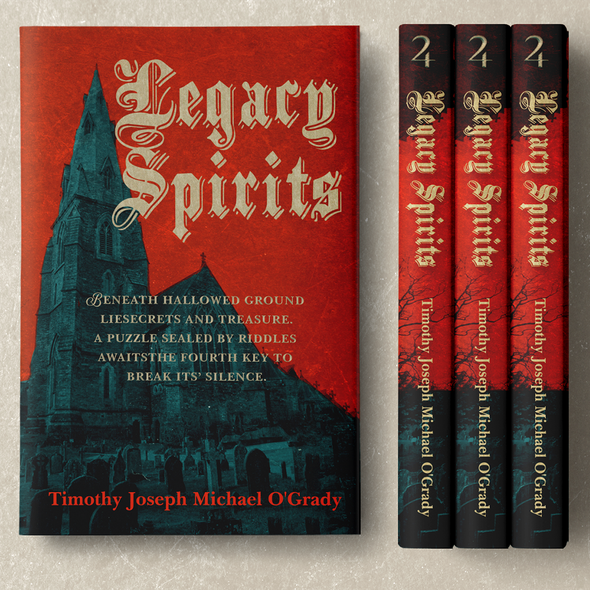 Horror book cover with the title 'Legacy Spirits'