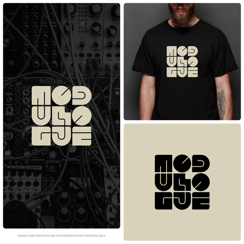 Nightlife logo with the title 'Logo for live electronic modular synthesizer performances.'