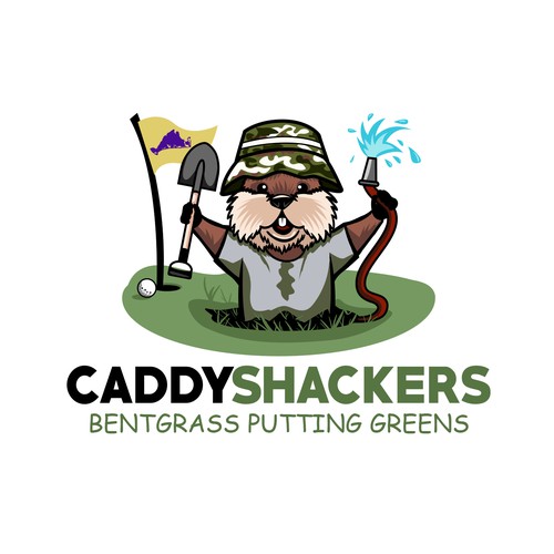 Shovel logo with the title 'golf care'