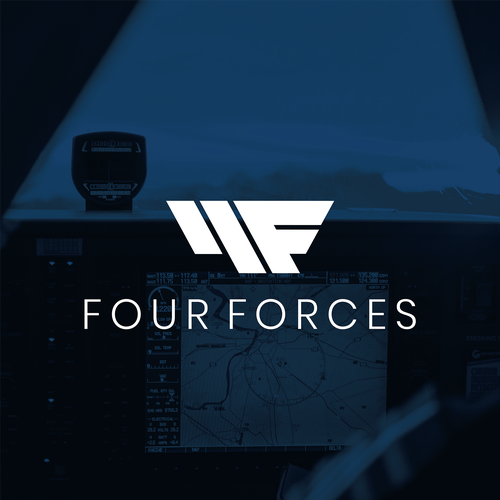 Conceptual brand with the title 'Abstract logo concept for a flight academy'