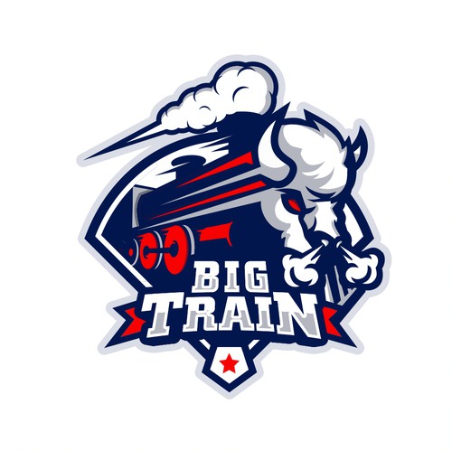 Baseball logo with the title 'Ray "Big Train" Peters (logo)'
