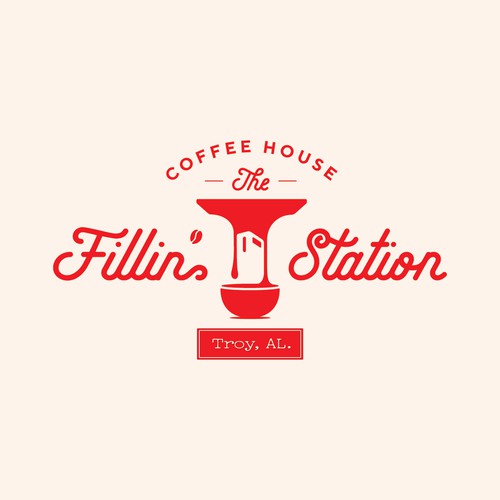 Espresso logo with the title 'gas station mark for coffee cafe'