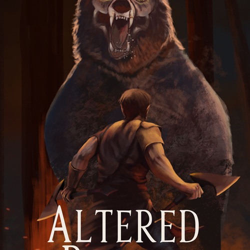 Digital art book cover with the title 'LitRPG Book Cover. High Fantasy meets Video Games with part wolf MC.'