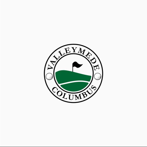 Golf brand with the title 'Valleymede Columbus Golf Course'