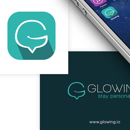 Hospitality design with the title 'Logo Design and Business Cards for Glowing'
