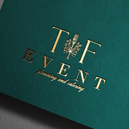 Catering logo with the title 'TF EVENT PLANNING AND CATERING'