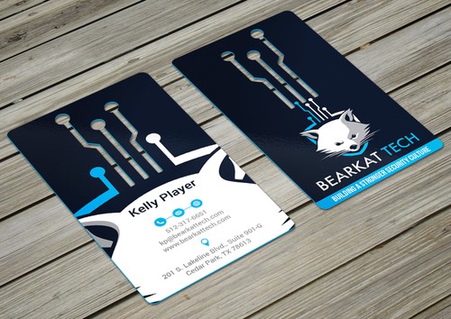 Vertical design with the title 'Business card.'