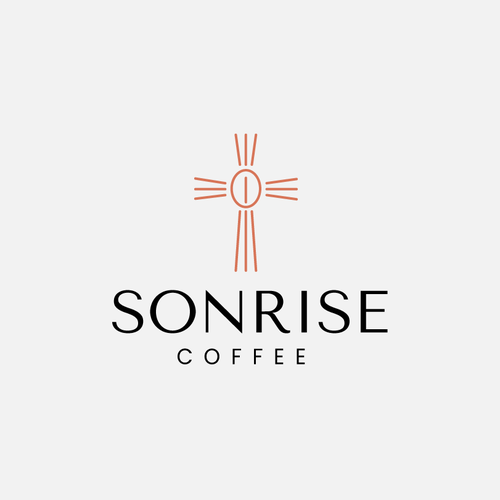 Coffee bean logo with the title 'sonrise'