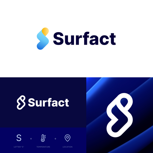 Temperature design with the title 'Surfact - Logo'