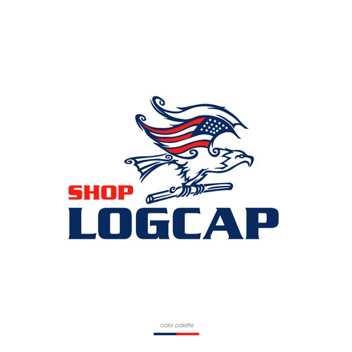 Target logo with the title 'I created this eagle incorporated with american flag and folding paper for american patriotic company'