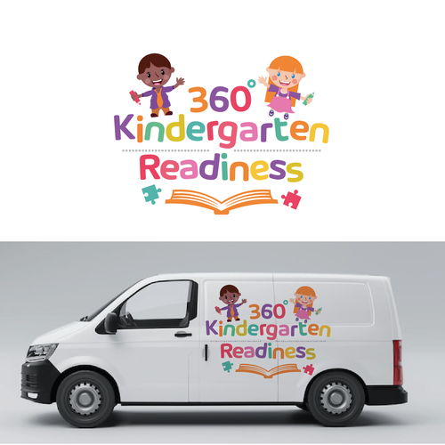 Kindergarten design with the title 'Fun children's logo'