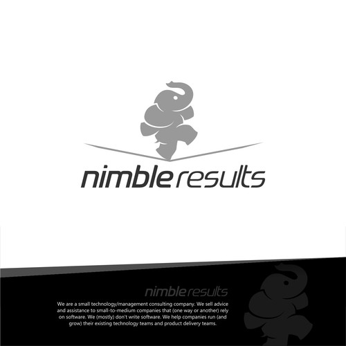 Balanced design with the title 'Character logo for a technology consultant company'