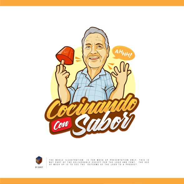 Transparent tiktok logo with the title 'Cocinado con sabor'