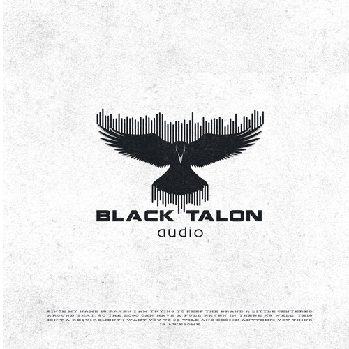 Audio design with the title 'Black Talon Audio Logo'
