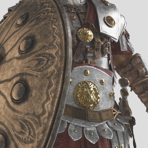 Armor design with the title 'Warrior Toys Action Figure'