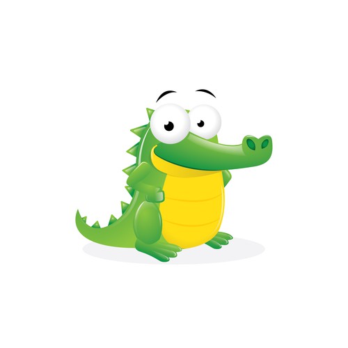 Alligator design with the title 'Friendly alligator for a coupon website'