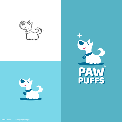 Store design with the title 'PAW PUFFS'