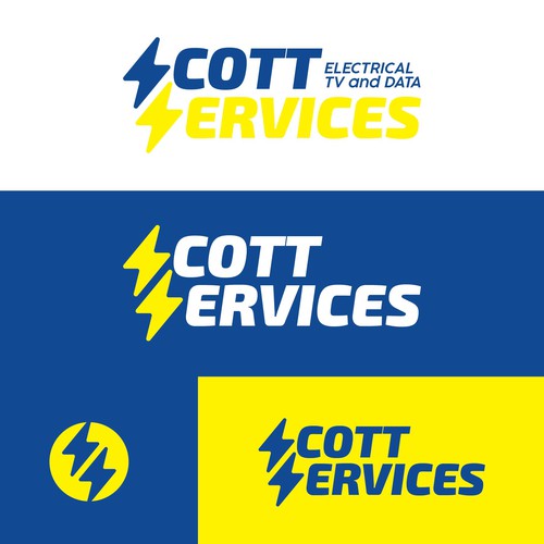 Ambigram logo with the title 'Scott Services Electrical Company'
