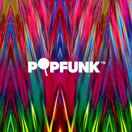Pop culture logo with the title 'Popfunk Logo'