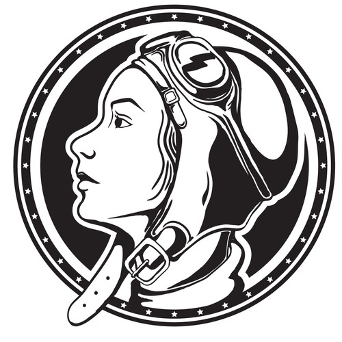 Pilot design with the title 'Fly Girl Wanted! Illlustration'