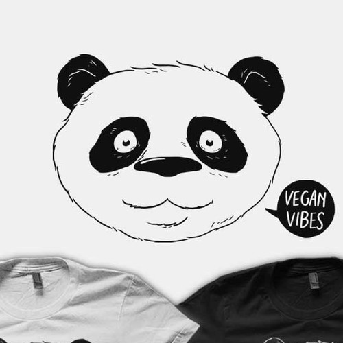 Food t-shirt with the title 'vegan vibes'