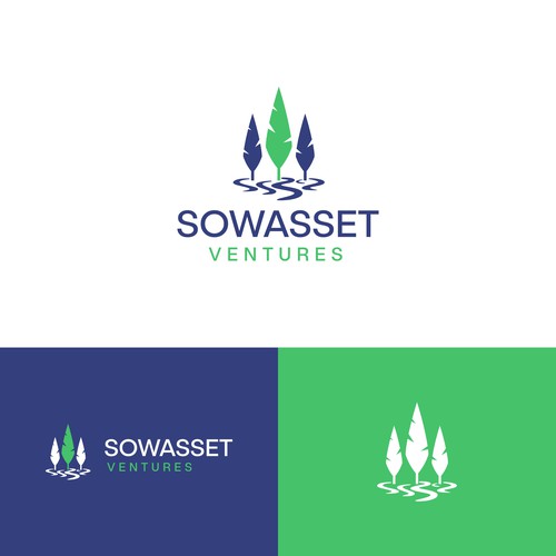 Water brand with the title 'Tree on Water Logo Concept'