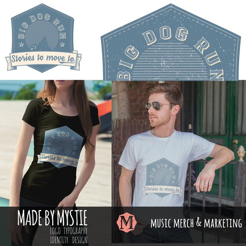 Badge t-shirt with the title 'Americana T-shirt design'