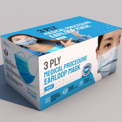 Book cover packaging with the title 'Medical Masks'