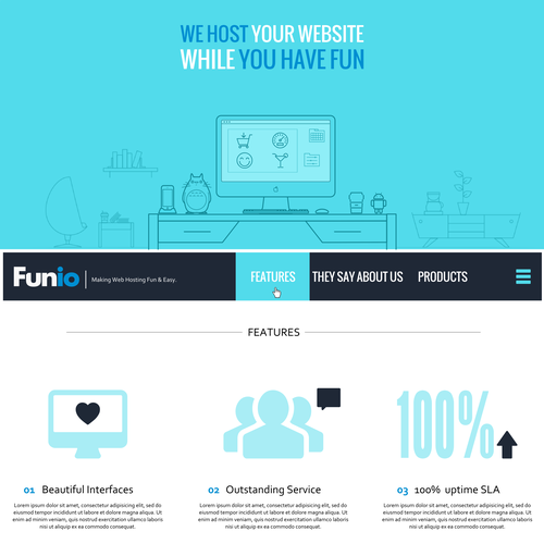 Hosting design with the title 'Website - '