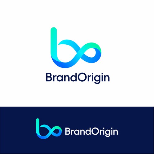 O logo with the title 'Infinity Letter BO Logo Design'