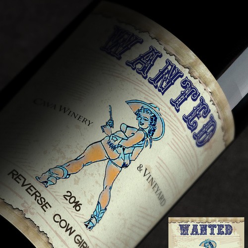 Rustic-modern design with the title 'wine label'