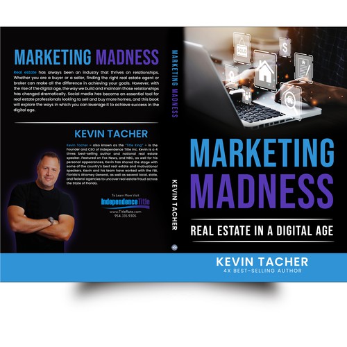 Digital book cover with the title 'Marketing Madness'
