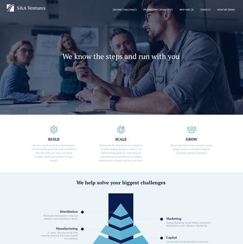 Capital design with the title 'Capital Landing page'
