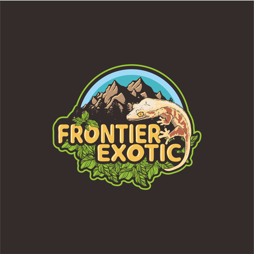 Lizard logo with the title 'logo for frontier exotic'