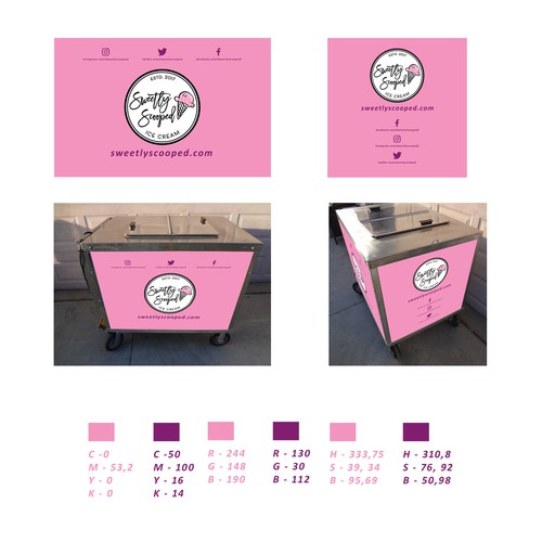 Cart design with the title 'Ice Cream Cart Design for Sweetly Scooped Ice Cream'