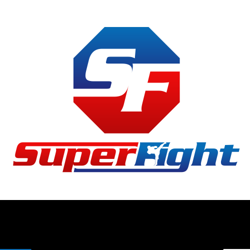 Muay thai logo with the title 'SuperFight'