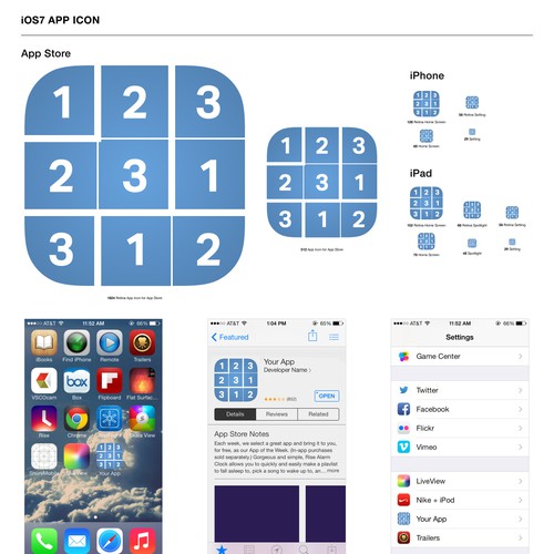 Mathematics design with the title 'Calcudoku App Icon'