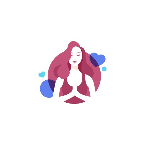 Share the love logo with the title 'Woman Yoga Love'