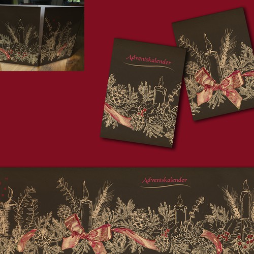 Calendar illustration with the title 'Adventskalender'