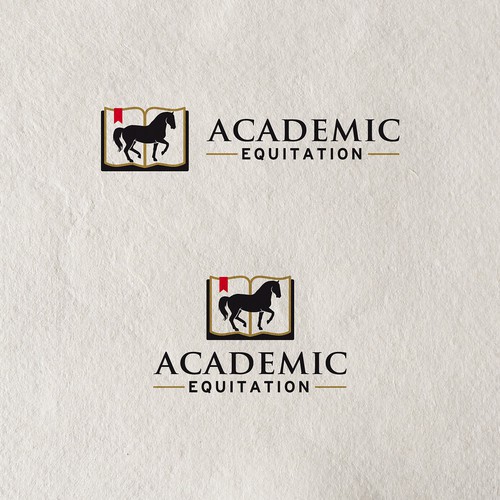 Training logo with the title 'Academic Equitation logo for horse training company'
