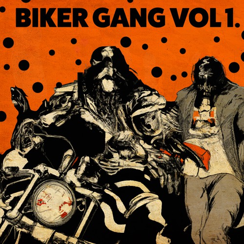 Podcast cover artwork with the title 'Biker gang'