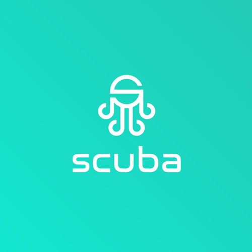 Interactive design with the title 'Bold and minimal logo for Scuba Intelligence.'
